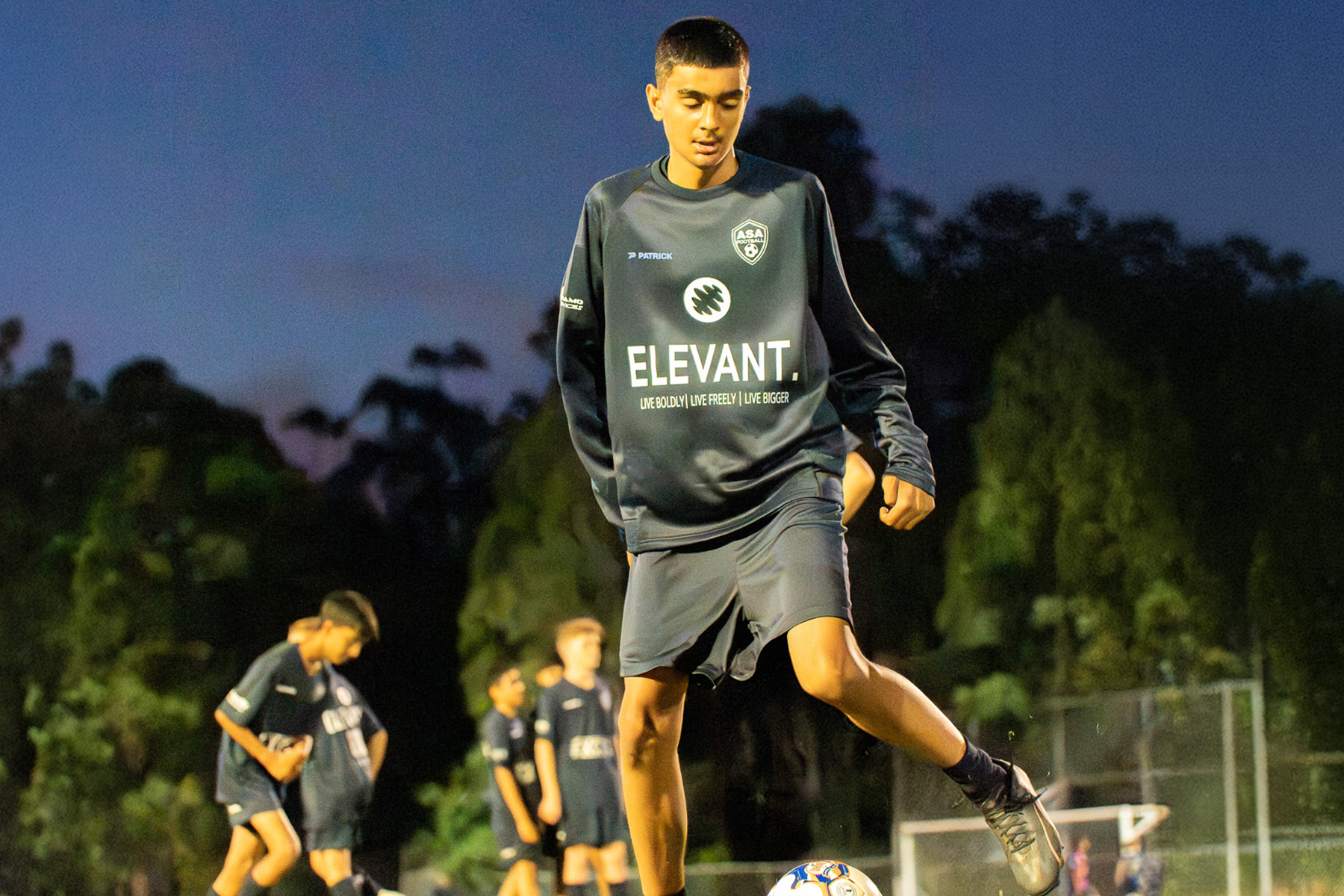 Soccer player in action